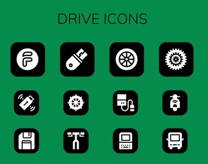 Canvas Print - drive icon set