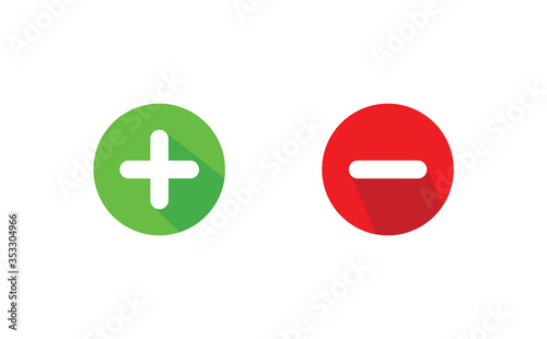 Fotografía Plus and minus icon Vector download