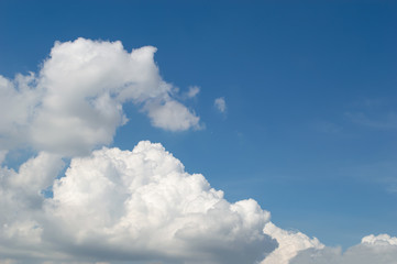 close up blue sky and cloud