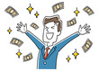 Stock Illustration: business man, happy, happy