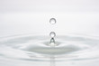 splash of water drop on a white background close-up