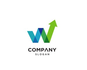 Sticker - Creative Modern Letter W Logo Design Template