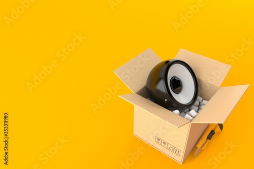 Fotografía Audio speaker inside package