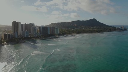 Poster - Waikiki beach With diamond Head in the background