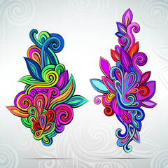 Wall Mural - Floral ornament in colors