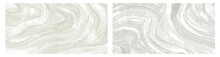 Light Wavy Paint Strokes On Canvas, Hand Drawn Monochrome Pattern. Clean White Irregular Brush Strokes. Bright Texture Background Set Of Vector Illustrations