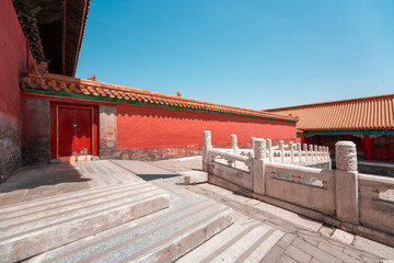 The forbidden city in Beijing China. Chinese cultural symbols.