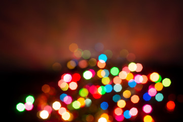 Wall Mural - colorful bokeh on black background