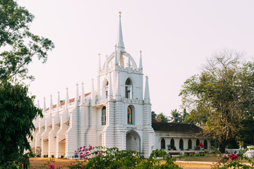 Saligao, Goa, India. Mae De Deus Church. Local Landmark