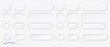 © fenskey - White buttons with rounded corners in Neomorphism design style. Vector illustration EPS 10