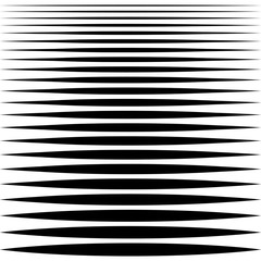 Aufkleber - set of sharp horizontal lines different profile thickness, vector needle line design element