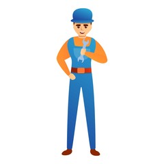 Poster - Young repairman icon. Cartoon of young repairman vector icon for web design isolated on white background