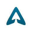 triangle arrow aero pyramid logo design