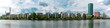 Frankfurt Westhafen Panorama dramatischer Himmel