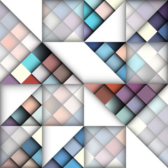 Leinwandbilder - Paper cut shapes design. Seamless vector pattern.