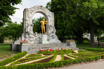 Wall Mural - The monument of Johann Strauss in Vienna