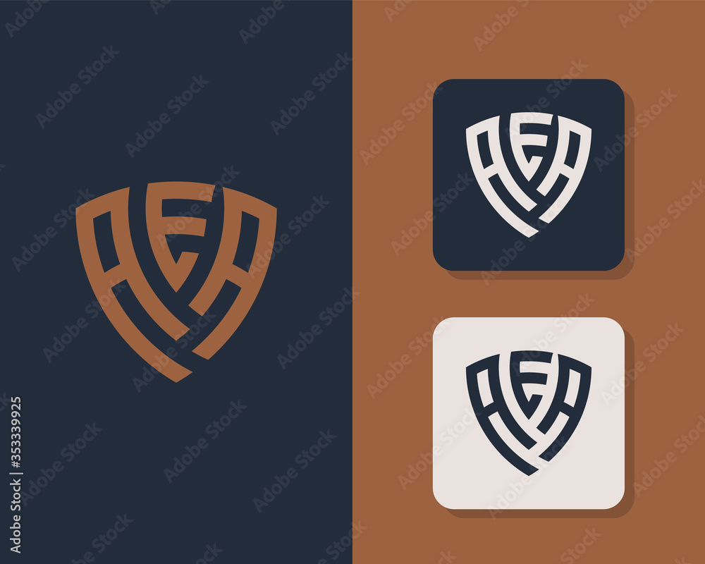 Letter A E A logo design. creative minimal monochrome monogram symbol ...