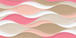 Multicolor water waves shape 3d luxury seamless pattern, Interior wall panel decoration, ceramic tile surface, wallpaper.