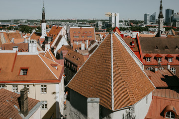 the view on roofs of the old city