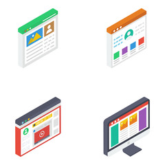 Canvas Print - 
Website Layout Isometric Vectors Pack
