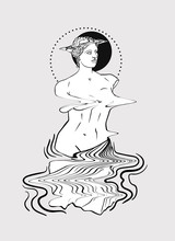 Greek Statue Venus De Milo, Abstract Tattoo