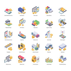 Sticker - 
Logistic Delivery Icons Set
