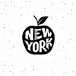 New York City big apple vector illustration