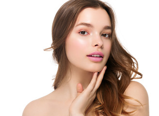 fashion natural make up woman clean skin beauty portrait