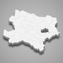 Lower Austria 3d Map State Of Austria Template For Your Design