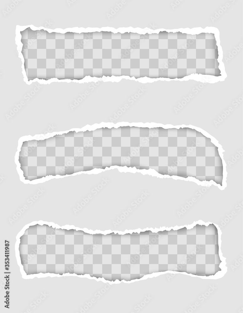 torn paper edge for design with transparent space template vector ...