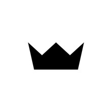 3 Point Crown Simple Silhouette Icon. Clipart Image Isolated On White Background
