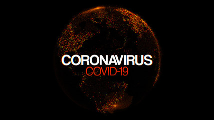 Covid-19 worldwide infection. Coronavirus global pandemic concept illustration