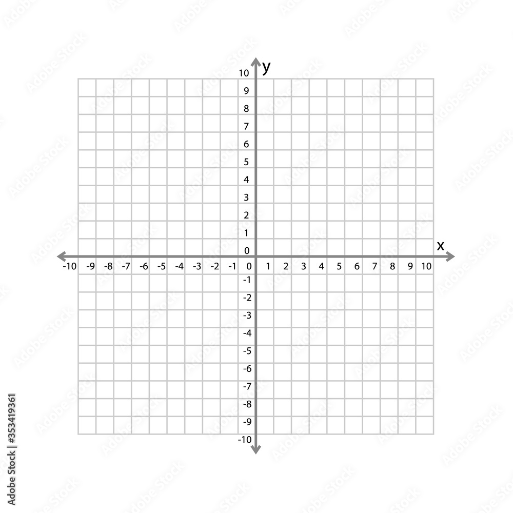 XY Graph vector Clipart image isolated on white background Stock