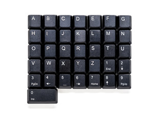 Leinwandbilder - Alphabet Black keyboard button isolated on white background