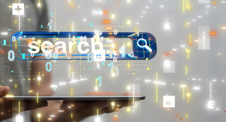 space search bar engine touch digital 3d