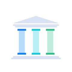 three pillars diagram. clipart image isolated on white background