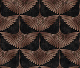 Brown a bird kirki wallpaper with dark concrete background