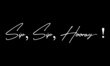 © Pleasant Mode Studio - Sip, Sip, Hooray Calligraphy Black Color Text On Black Background