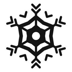 Poster - merry snowflake icon. simple illustration of merry snowflake vector icon for web design isolated on 