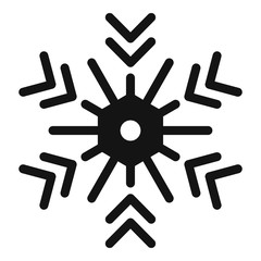 Poster - texture snowflake icon. simple illustration of texture snowflake vector icon for web design isolated