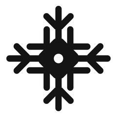 Poster - nature snowflake icon. simple illustration of nature snowflake vector icon for web design isolated o