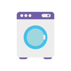 Poster - washing machine icon, flat style