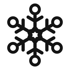Poster - xmas snowflake icon. simple illustration of xmas snowflake vector icon for web design isolated on wh
