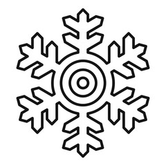 Poster - snowflake icon. outline snowflake vector icon for web design isolated on white background
