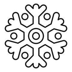 Sticker - New snowflake icon. Outline new snowflake vector icon for web design isolated on white background