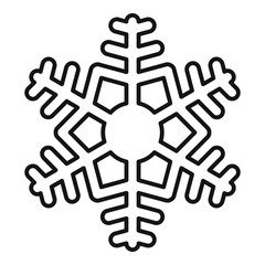 Poster - new snow snowflake icon. outline new snow snowflake vector icon for web design isolated on white bac