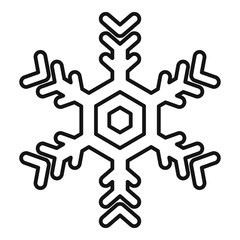 Poster - design snowflake icon. outline design snowflake vector icon for web design isolated on white backgro