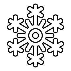 Poster - freeze snowflake icon. outline freeze snowflake vector icon for web design isolated on white backgro