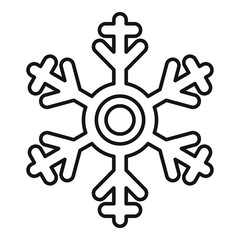 Poster - linear snowflake icon. outline linear snowflake vector icon for web design isolated on white backgro