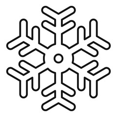 Poster - snowflake element icon. outline snowflake element vector icon for web design isolated on white backg